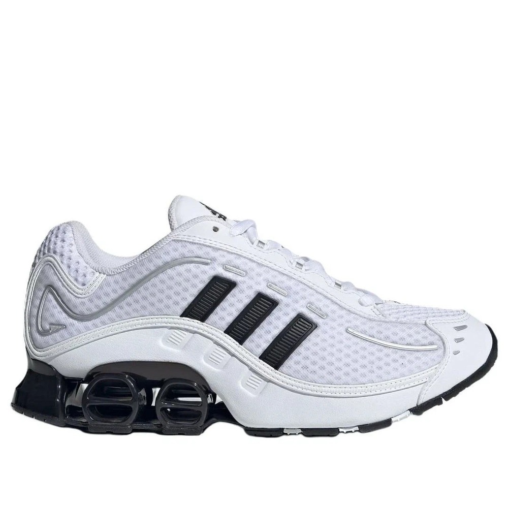 Mens Size 11 Adidas Megaride O1 JH5520 White Black Silver Running Shoes Sneakers
